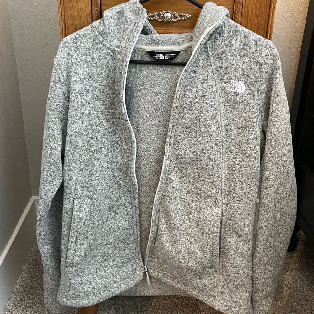 The North Face Heathered Gray Zip-Up Fleece